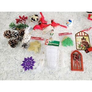 Lot Of  Vintage Christmas‎ Ornaments For Crafts Or Decor Variety Some German